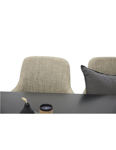 Matgrupp Piazza med Comfort matstolar, 180 × 90 cm