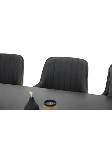 Matgrupp Piazza med Comfort matstolar, 180 × 90 cm