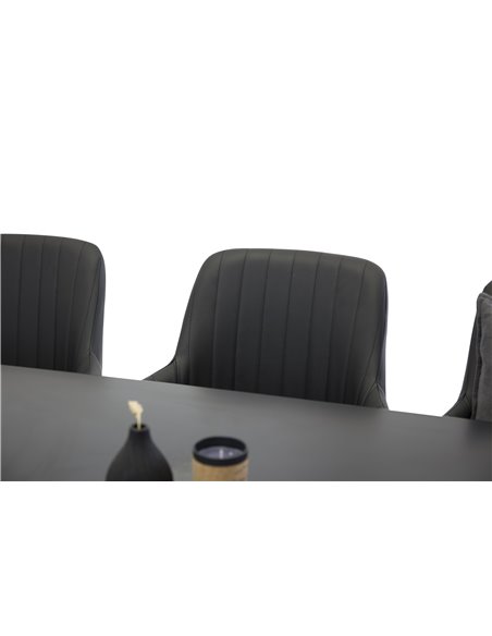 Matgrupp Piazza med Comfort matstolar, 180 × 90 cm