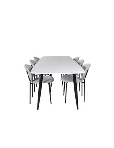 Matgrupp Polar med Vault matstolar, 240 × 100 cm