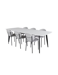 Matgrupp Polar med Vault matstolar, 240 × 100 cm 2