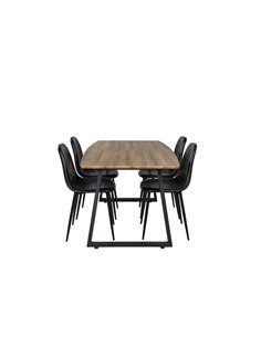 Matgrupp Inca med Polar matstolar, 160 × 85 cm