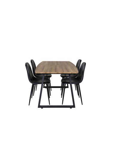 Matgrupp Inca med Polar matstolar, 160 × 85 cm