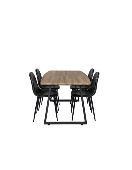 Matgrupp Inca med Polar matstolar, 160 × 85 cm