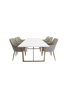 Matgrupp Palace med Comfort matstolar, 240 × 100 cm