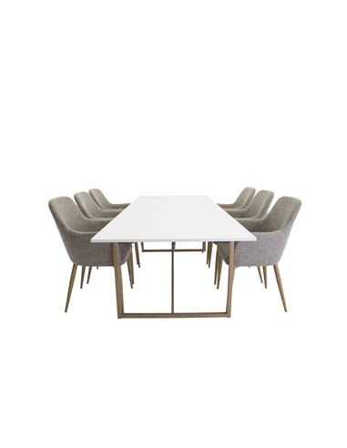 Matgrupp Palace med Comfort matstolar, 240 × 100 cm