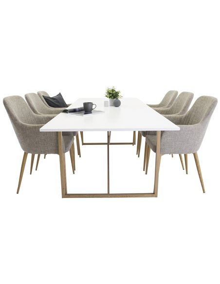 Matgrupp Palace med Comfort matstolar, 240 × 100 cm