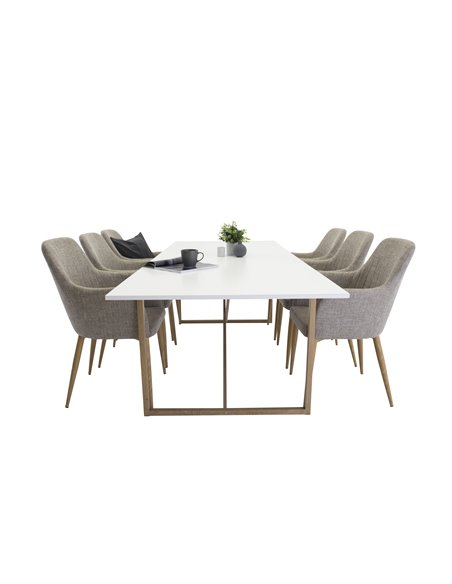 Matgrupp Palace med Comfort matstolar, 240 × 100 cm