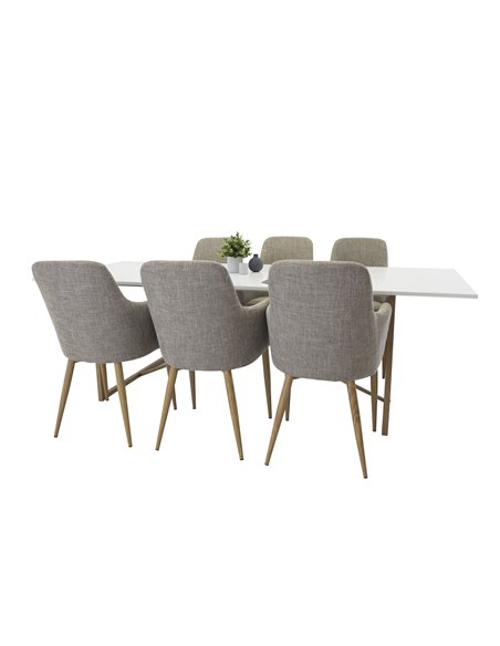 Matgrupp Palace med Comfort matstolar, 240 × 100 cm
