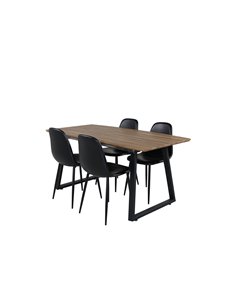 Matgrupp Inca med Polar matstolar, 160 × 85 cm 2