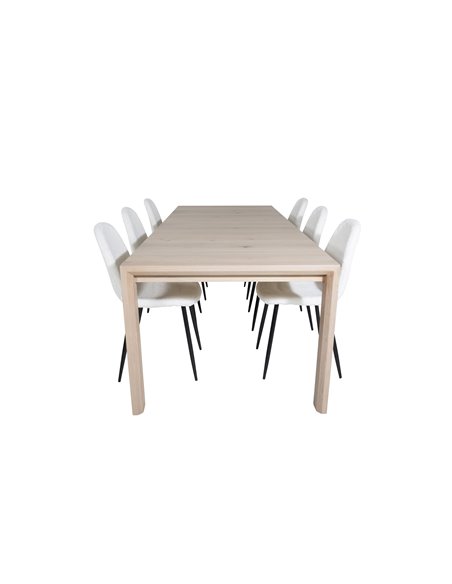 Matgrupp Slider med Polar matstolar, 170 × 95 cm