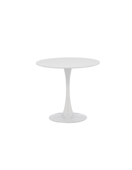 Runt matbord Hamden, Ø80 cm, Vit