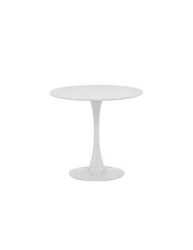 Runt matbord Hamden, Ø80 cm, Vit