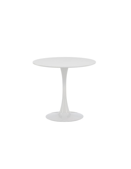 Runt matbord Hamden, Ø80 cm, Vit