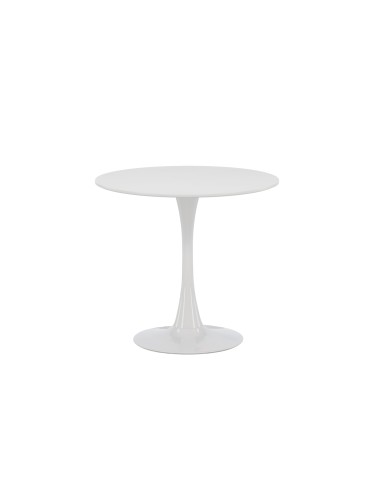 Runt matbord Hamden, Ø80 cm, Vit