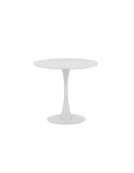 Runt matbord Hamden, Ø80 cm, Vit