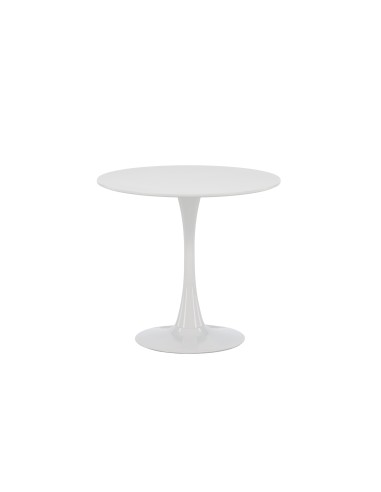 Runt matbord Hamden, Ø80 cm, Vit