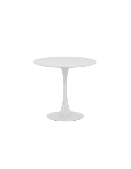 Runt matbord Hamden, Ø80 cm, Vit
