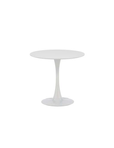 Runt matbord Hamden, Ø80 cm, Vit