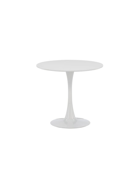 Runt matbord Hamden, Ø80 cm, Vit
