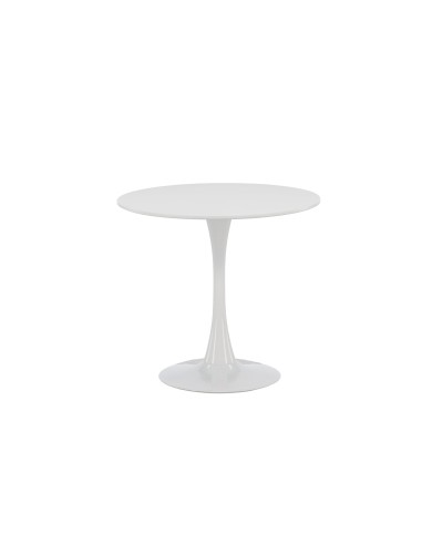 Runt matbord Hamden, Ø80 cm, Vit