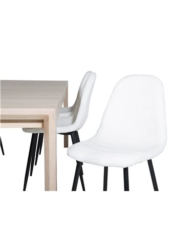 Matgrupp Slider med Polar matstolar, 170 × 95 cm
