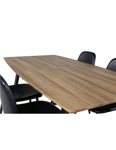 Matgrupp Inca med Polar matstolar, 160 × 85 cm