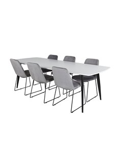 Matgrupp Polar med Muce matstolar, 240 × 100 cm 2