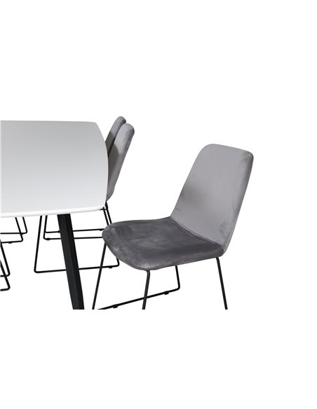 Matgrupp Polar med Muce matstolar, 240 × 100 cm