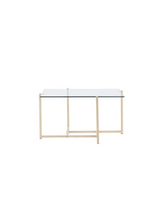 Soffbord Hybrid, 80 × 80 cm, Clear