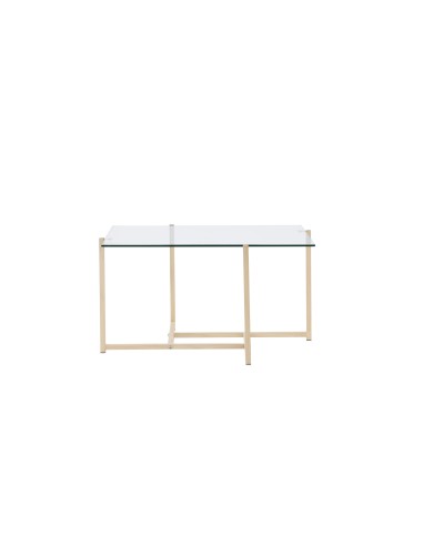 Soffbord Hybrid, 80 × 80 cm, Clear