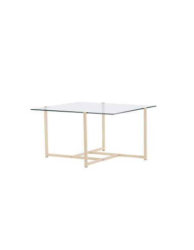 Soffbord Hybrid, 80 × 80 cm, Clear