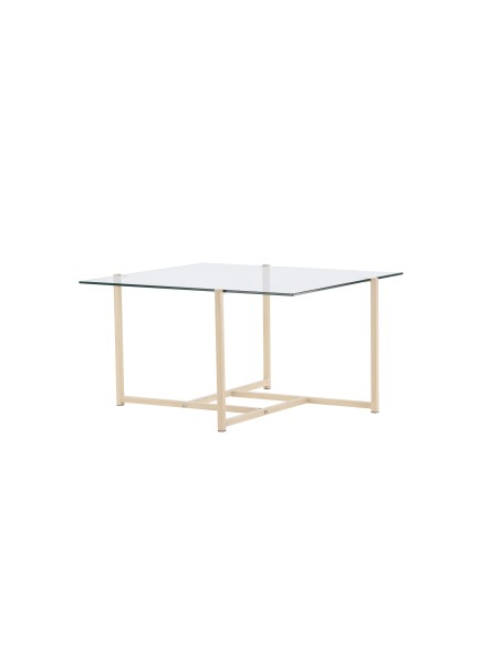 Soffbord Hybrid, 80 × 80 cm, Clear