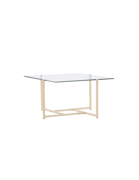 Soffbord Hybrid, 80 × 80 cm, Clear