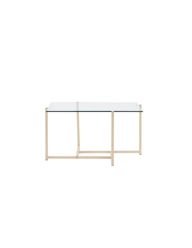 Soffbord Hybrid, 80 × 80 cm, Clear