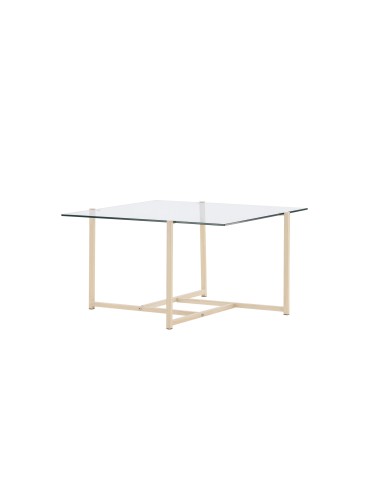 Soffbord Hybrid, 80 × 80 cm, Clear