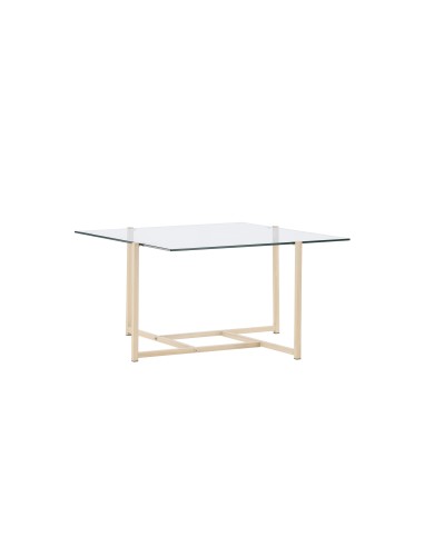 Soffbord Hybrid, 80 × 80 cm, Clear