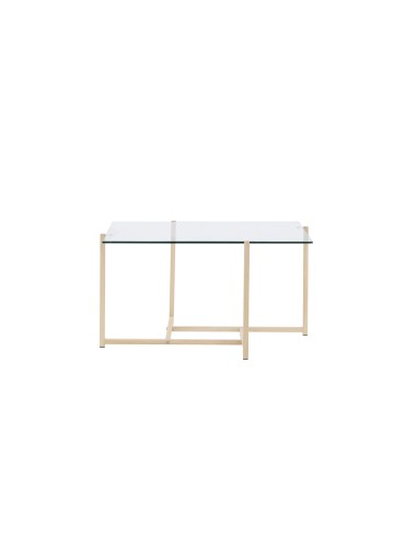 Soffbord Hybrid, 80 × 80 cm, Clear