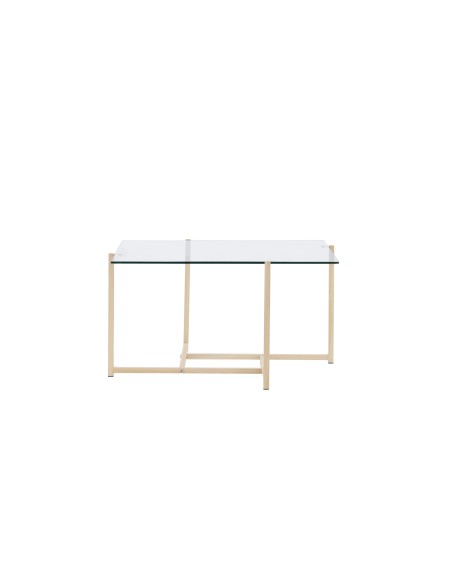 Soffbord Hybrid, 80 × 80 cm, Clear
