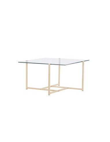 Soffbord Hybrid, 80 × 80 cm, Clear