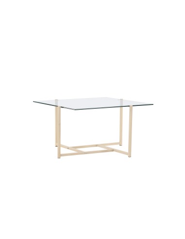 Soffbord Hybrid, 80 × 80 cm, Clear