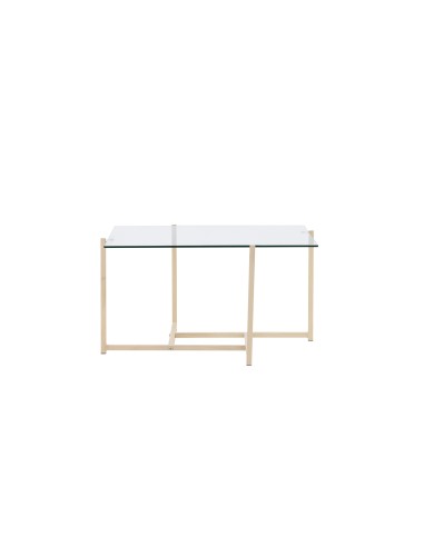 Soffbord Hybrid, 80 × 80 cm, Clear