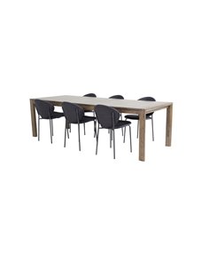 Matgrupp Slider med Vault matstolar, 170 × 95 cm 2
