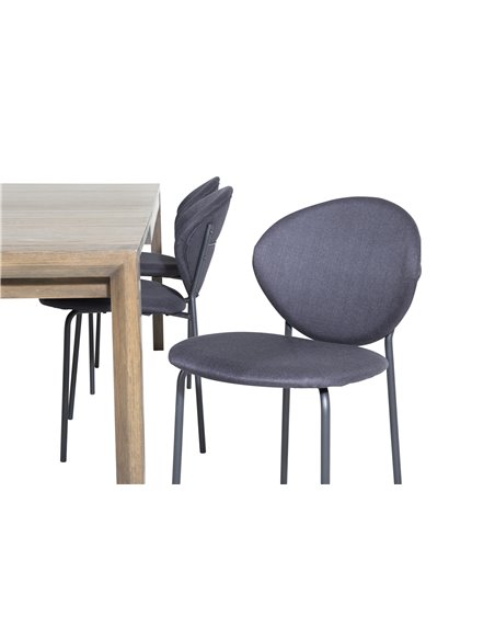 Matgrupp Slider med Vault matstolar, 170 × 95 cm