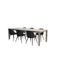 Matgrupp Slider med Velvet matstolar, 170 × 95 cm 2