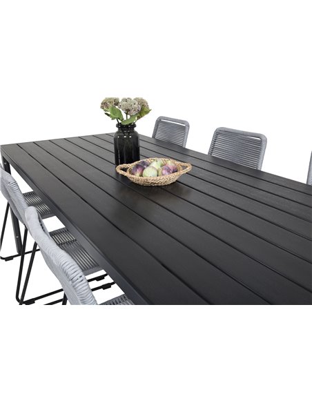 Matgrupp Break med Lindos matstolar, 205 × 90 cm