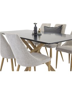 Matgrupp Piazza med Leone matstolar, 180 × 90 cm 2