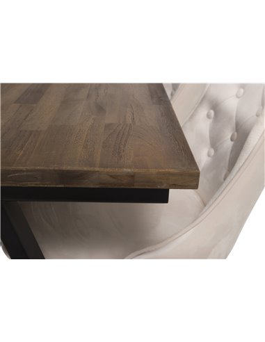 Matgrupp Jakarta med Velvet Deluxe matstolar, 200 × 90 cm