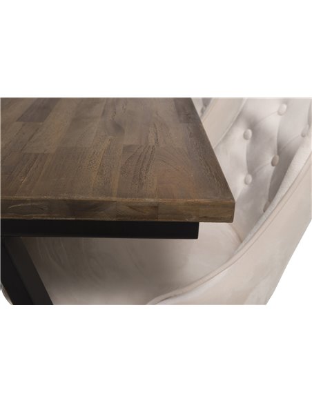 Matgrupp Jakarta med Velvet Deluxe matstolar, 200 × 90 cm
