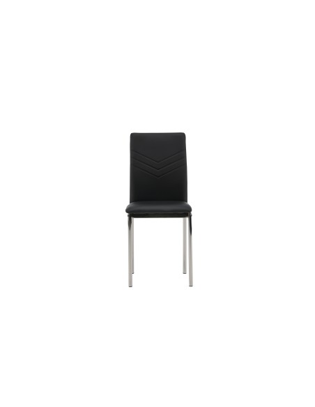 Matstol Lily, Svart/Silver